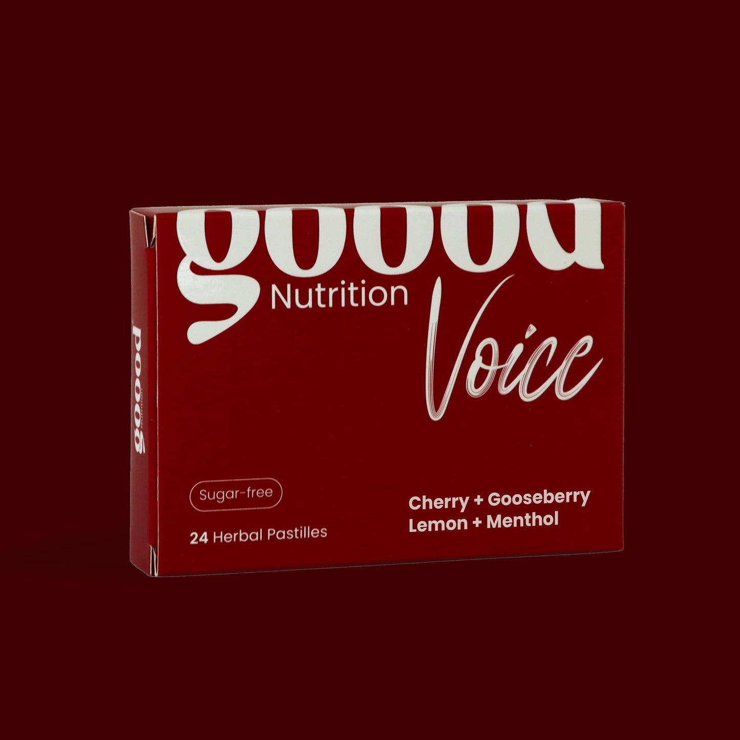 voice care pastilles, singer lozenge, vocal support, herbal blend, sugar-free, throat wellness, performance voice support, natural vocal remedy, honey lozenge for voice, goood voice boost